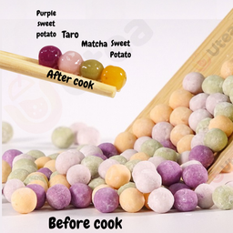 Frozen MIXED(4) Flavor SMALL Taro Balls (500g)- Mel Metro only