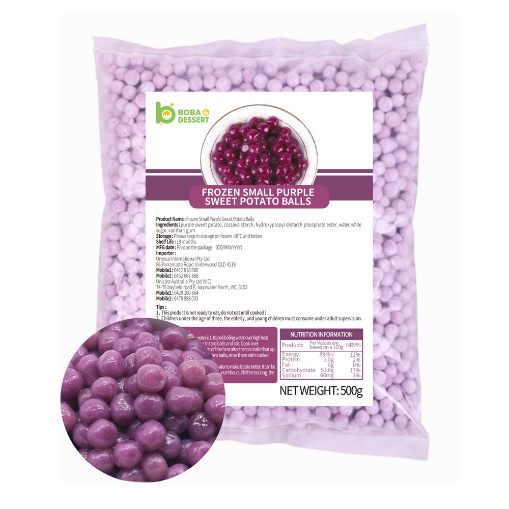 Frozen SMALL Purple Sweet Potato Balls (500g) - NSW&QLD Metro only