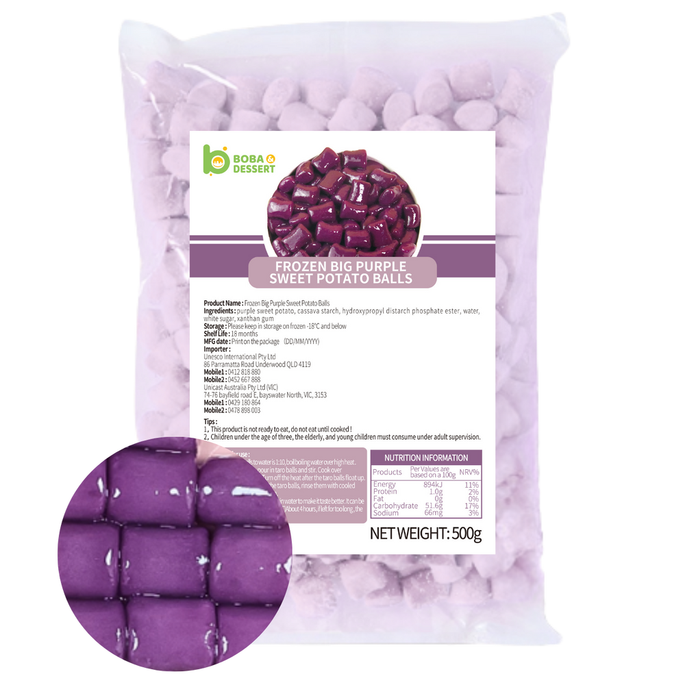 Frozen BIG Purple Sweet Potato Balls (500g) - NSW&QLD Metro only